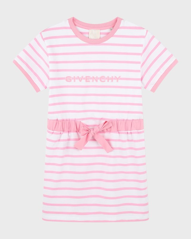 Girl's Striped Cotton Jersey Dress, Size 4-14